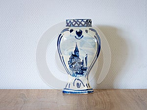 Delft blue ceramic vase