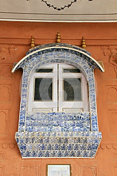 Delft tiled window