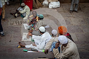 Delhi, India - April 2019 : Homeless life in New Delhi city India.