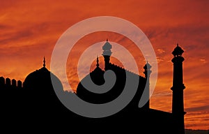 Delhi Mosque sunset