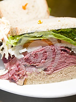 Deli combination sandwich corned