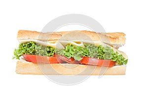 Deli sandwich on baguette