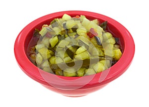 Deli Style Sweet Relish Red Bowl