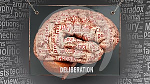 Deliberation in human brain