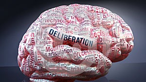 Deliberation and a human brain photo