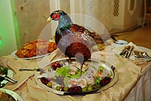 A delicacy from the chef - a dish of poultry - the bird with the prunes.