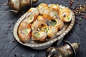 Delicacy stuffed snails