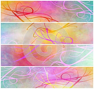 Delicate abstract grunge headers