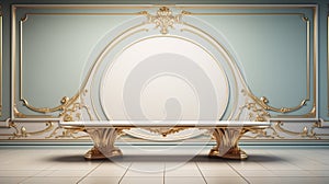 Delicate abstract simple walls and elegant, comfortable tables background, For art texture, presentation design or web design and