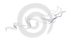 Delicate Abstract Swirling Lines Design Element, vector design Generative AI