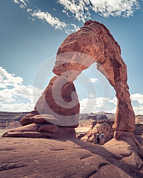 Delicate arch, Arches National Park, near Moab in Grand County, Utah, United States