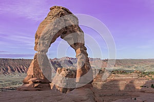 Delicate Arch in Arches National Park near Moab, Utah