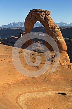 Delicate Arch and LaSal mountains photo