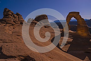 Delicate Arch at Night, Moab Utah