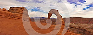 Delicate Arch panorama. Arches National Park