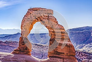 Delicate Arch Rock Canyon Arches National Park Moab Utah