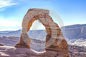 Delicate Arch Rock Canyon Arches National Park Moab Utah