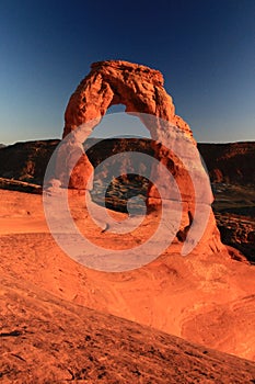 Delicate Arch at sunset