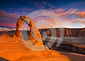 Delicate Arch at Sunset