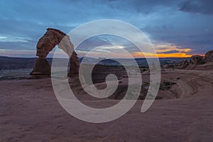 Delicate Arch after Sunset