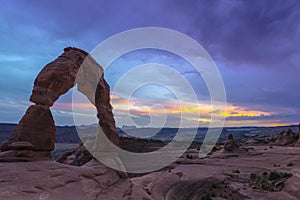 Delicate Arch after Sunset