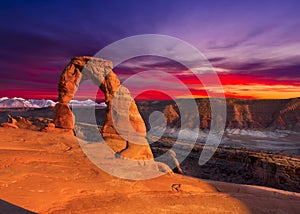 Delicate Arch at Sunset