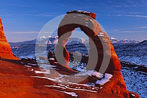 Delicate Arch under Mellienium Sunset photo