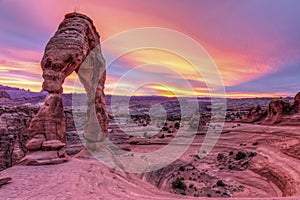 Delicate Arch Vibrant Sunset