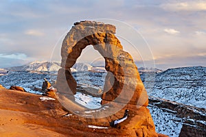 Delicate Arch at WInter Golden Hour