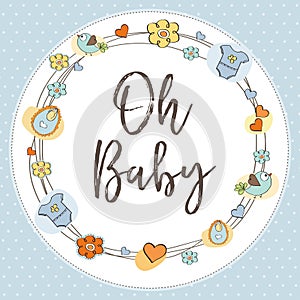 Delicate baby shower card