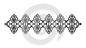 Delicate Black Lace Pattern Decorative Border Design, vector design Generative AI