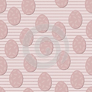 delicate botanical decorated Easter eggs monochrome pastel pink spring holiday pattern