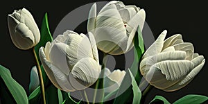 Delicate bouquet of tulips, postcard for March 8, spring day, Valentine's Day and other holidays