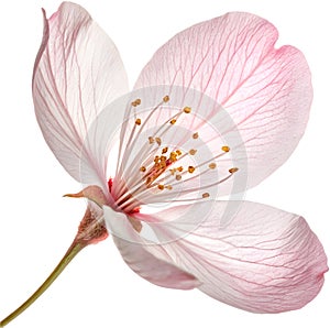 Elegant cherry blossom petals symbolizing purity and grace. photo