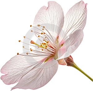 Elegant cherry blossom petals symbolizing purity and grace. photo