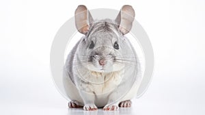 Delicate Chinchilla: A Frenchy Ratcore Delight In Light Yellow And Light Purple photo