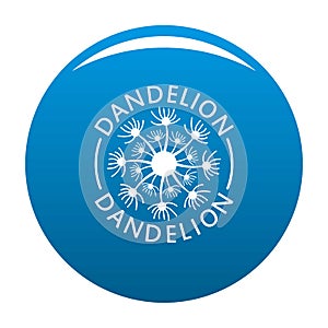 Delicate dandelion logo icon vector blue