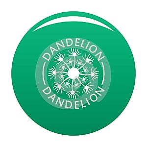 Delicate dandelion logo icon vector green