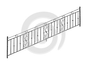 Delicate decorative railing