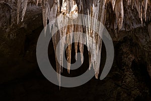 The Delicate Detail of The Chandelier In Carlsbad Caverns