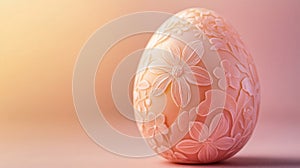 Delicate Floral Design Adorns Easter Egg