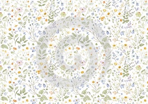 Delicate floral pattern wallpaper