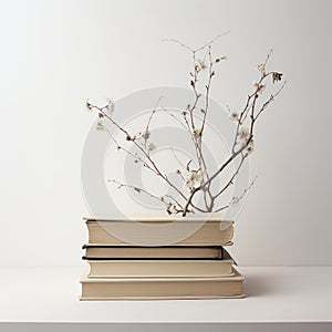 Delicate Floral Studies: A Minimalist Conceptualism Of Books And Branches
