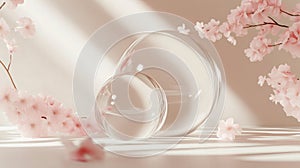 Delicate Glass Orbs with Cherry Blossoms photo