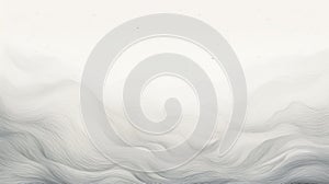 Delicate Gray Abstract Wave With Flakes - Minimalist Luminist Landscape