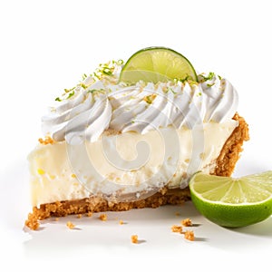 Delicate Key Lime Pie Slice: A Refreshing Twist On A Classic Dessert