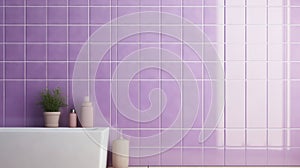 Delicate Lavender Tile Room: Porcelain Style With Soft Color Blending