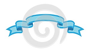 Delicate light blue ribbon, gentle decorative element, subtle elegance, vector design Generative AI