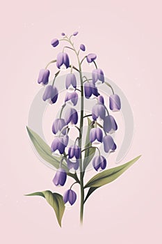 Delicate Lilac Bellflower Illustration