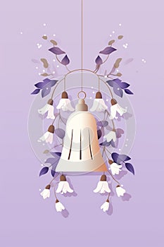 Delicate Lilac Bellflower Illustration